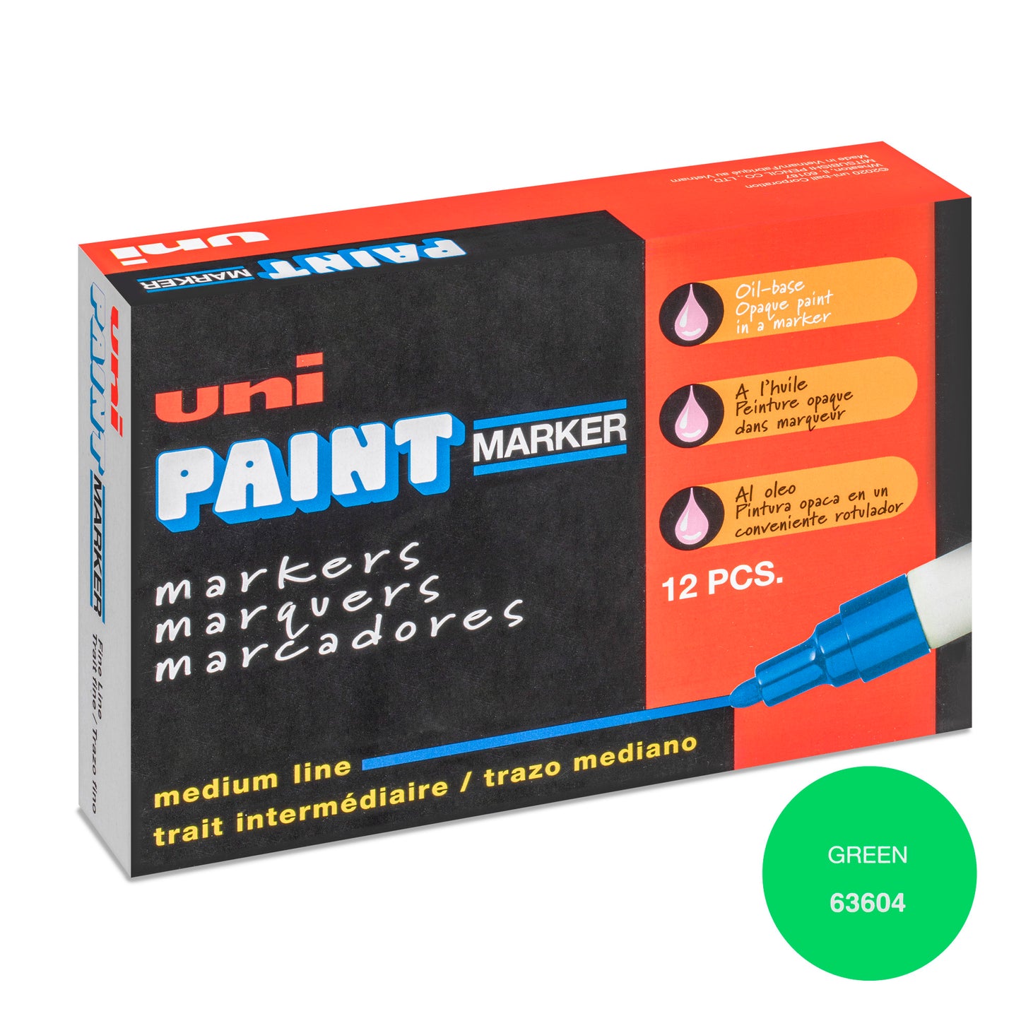 uni® Paint PX-20 Oil-Based Paint Markers, Medium Line (1.8-2.2mm), Green