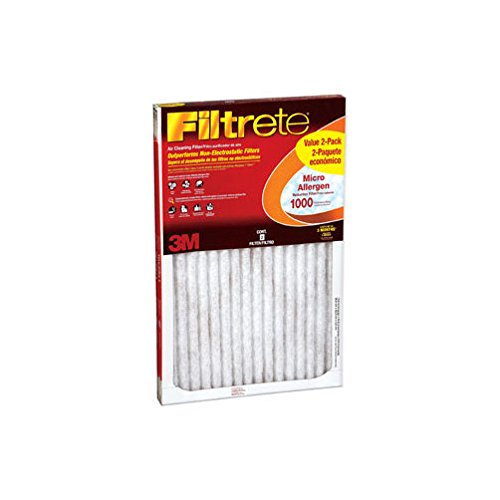 Filtrete™ Electrostatic Air Filter 1000 MPR 9800-2PK-3, 16 in x 20 in x 1 in (40.6 cm x 50.8 cm x 2.5 cm)