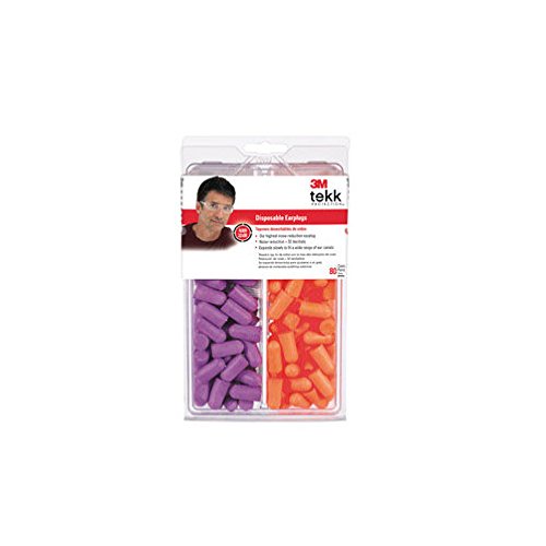 3M™ Disposable Earplugs, 92059H80-DC, Multicolor, 80 pairs/pack, 6 packs/case