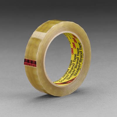 Scotch® Light Duty Packaging Tape 681, Clear, Moisture Chemical Resistant, 1/2 in x 72 yd, 72 Roll/Case