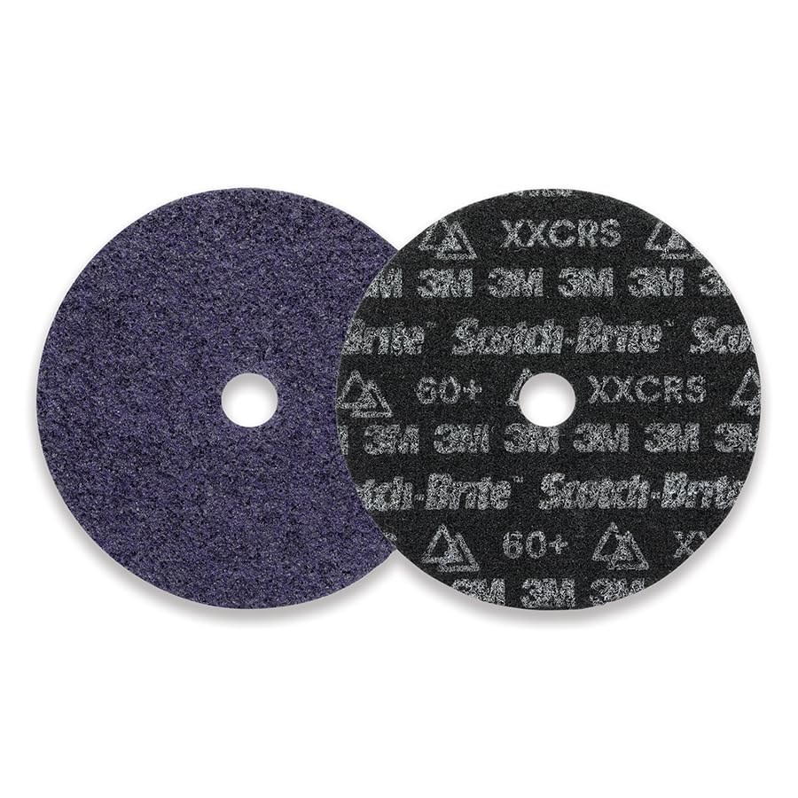 Scotch-Brite™ Precision Heavy Duty Surface Conditioning Disc, HD-DH, X-Extra Coarse 60+, 4-1/2 in x 7/8 in, 50 ea/Case