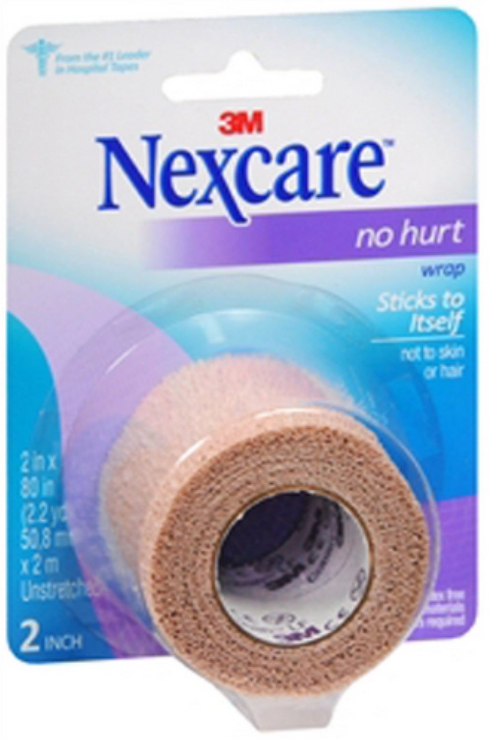 Nexcare™ No Hurt Wrap NHT-2, 2 in x 80 in (50,8 mm x 2 m) Unstretched