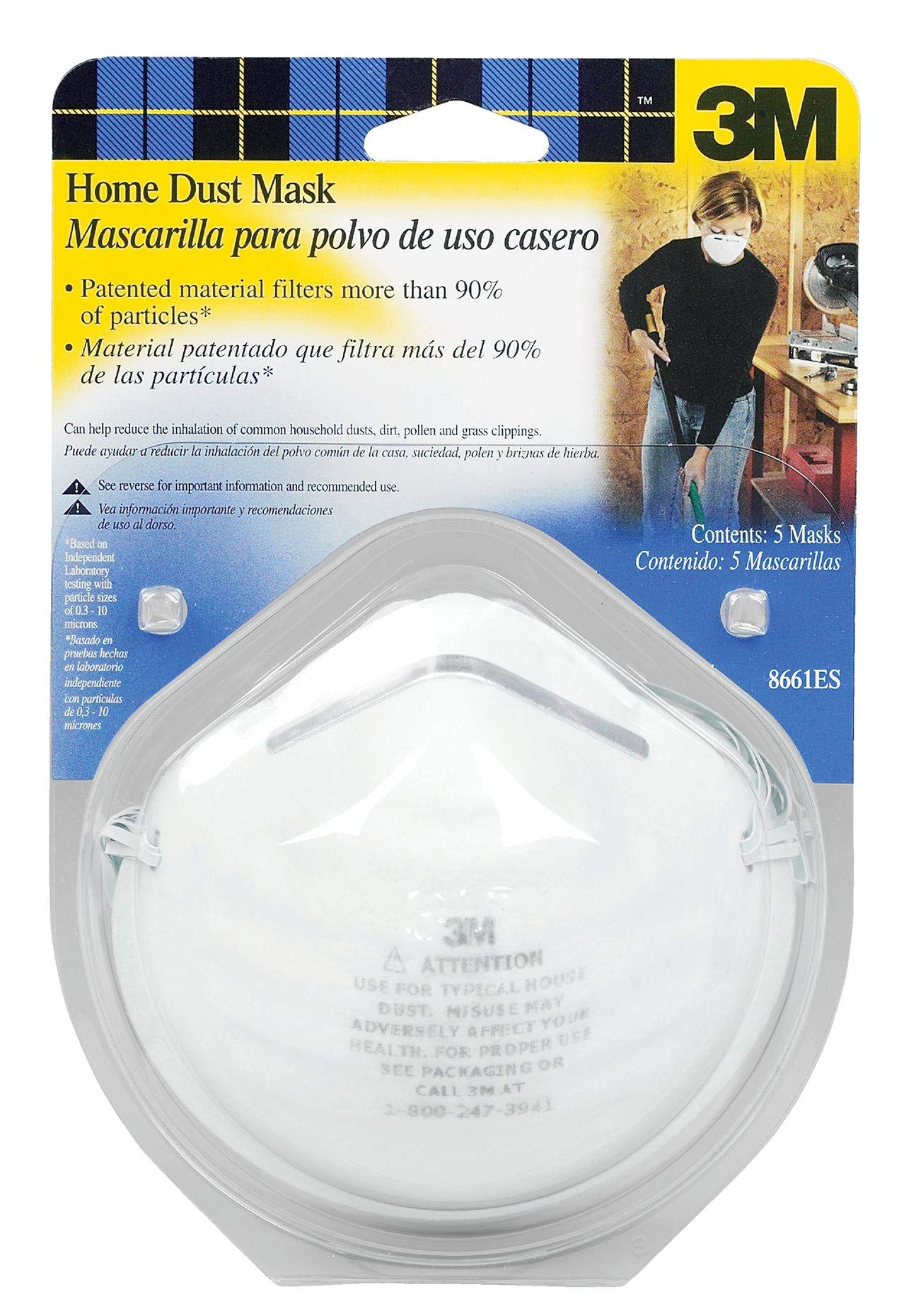 3M 8661PC1-A Home Dust Mask 5 Pack