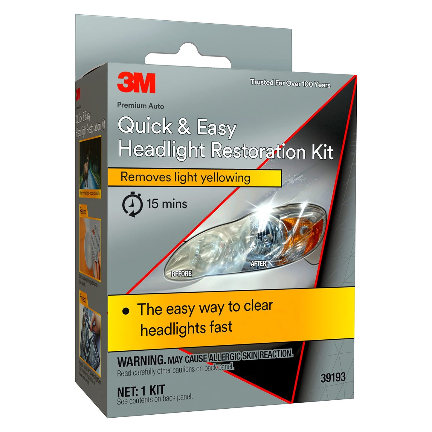 3M™ Quick and Easy Headlight Restoration Kit 39193