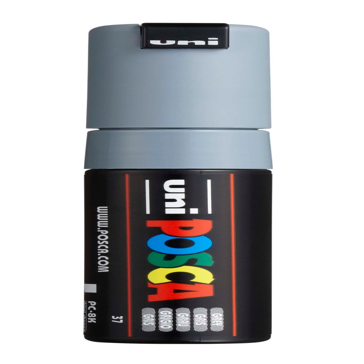 uni® POSCA PC-8K Water-Based Paint Markers, Broad Tip (8mm), Grey