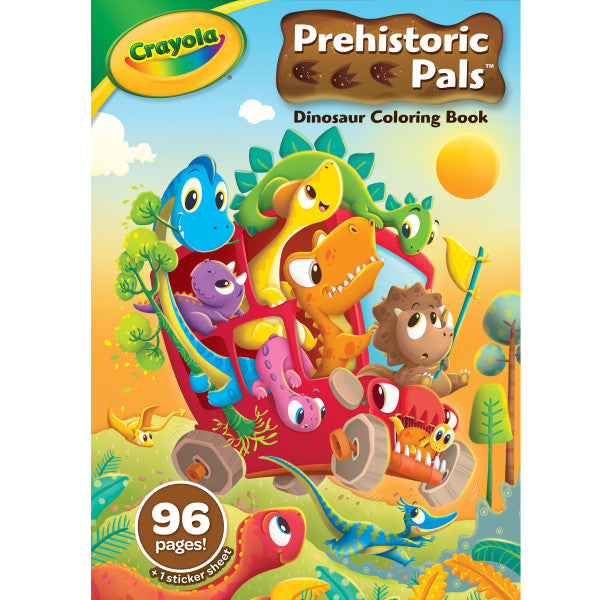 Crayola 96-Page Coloring Book, Prehistoric Pals (04-0718)