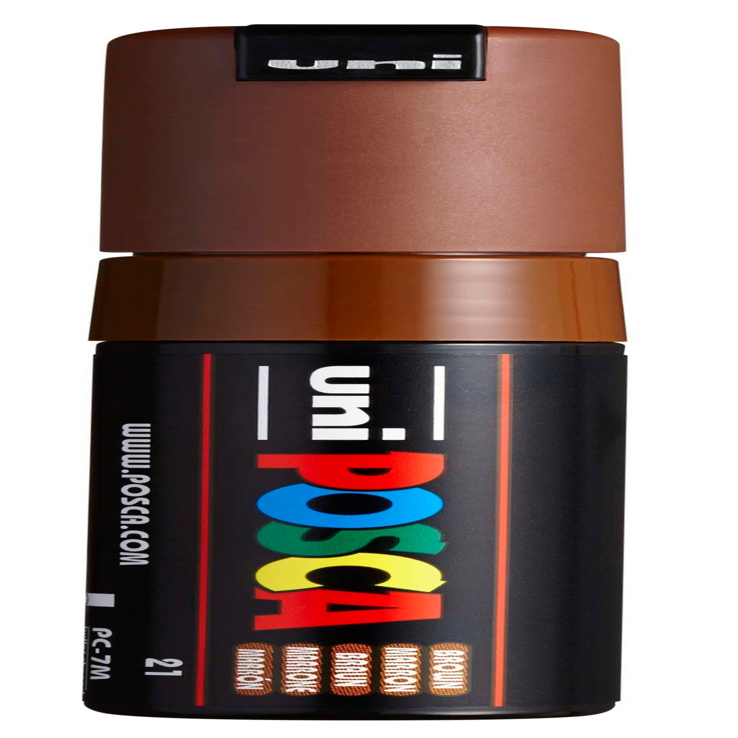 uni® POSCA PC-7M Water-Based Paint Markers, Broad Tip (4.5-5.5mm), Brown