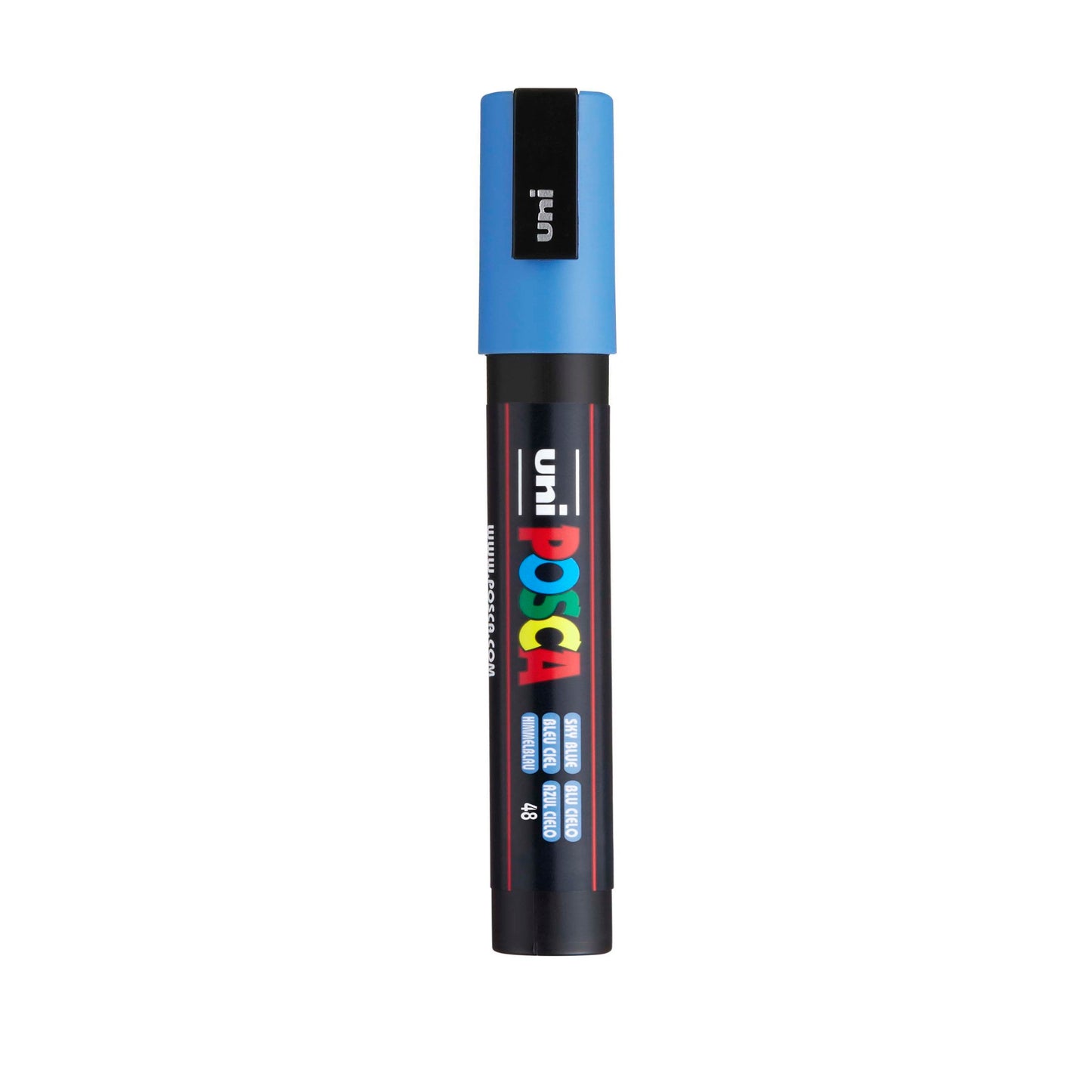 uni® POSCA PC-3M Water-Based Paint Markers, Reversible Fine Tip (0.9-1.3mm), Sky Blue