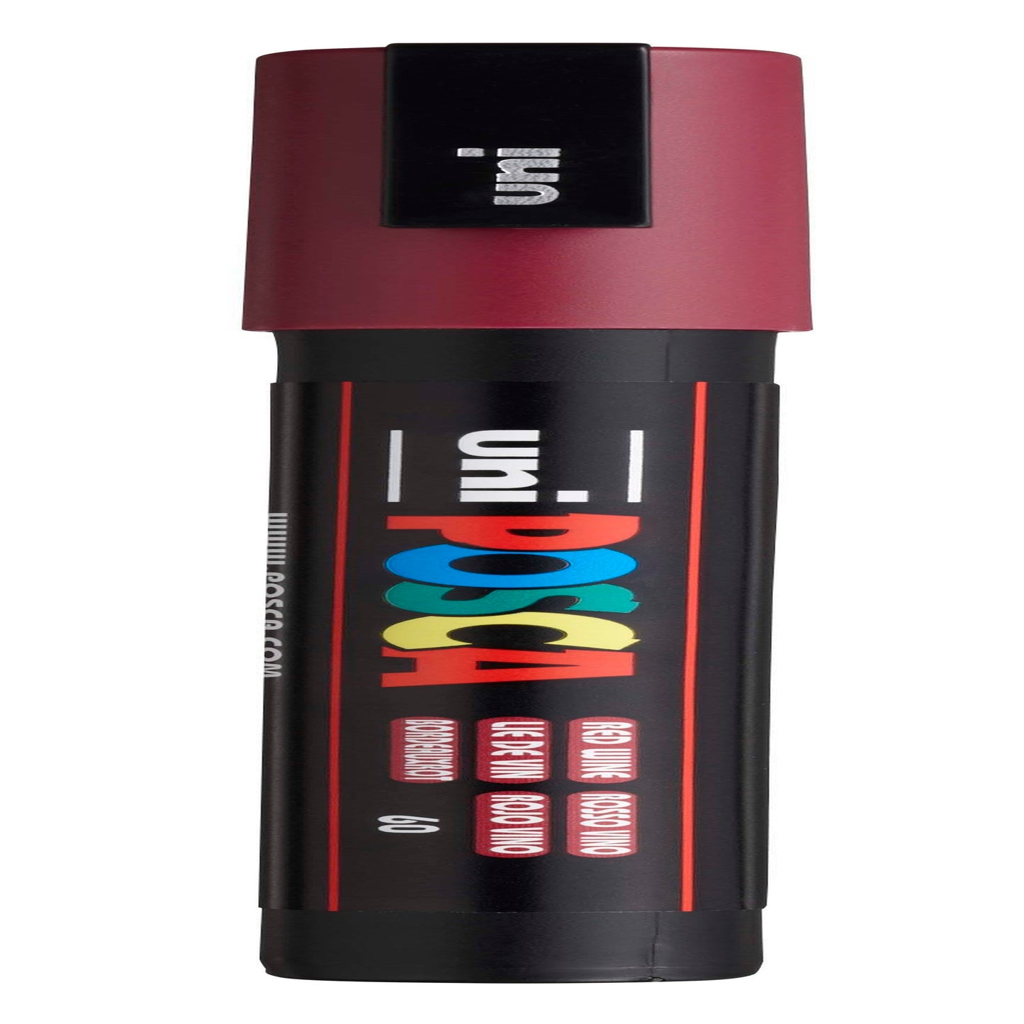 uni® POSCA PC-3M Water-Based Paint Markers, Reversible Fine Tip (0.9-1.3mm), Red Wine