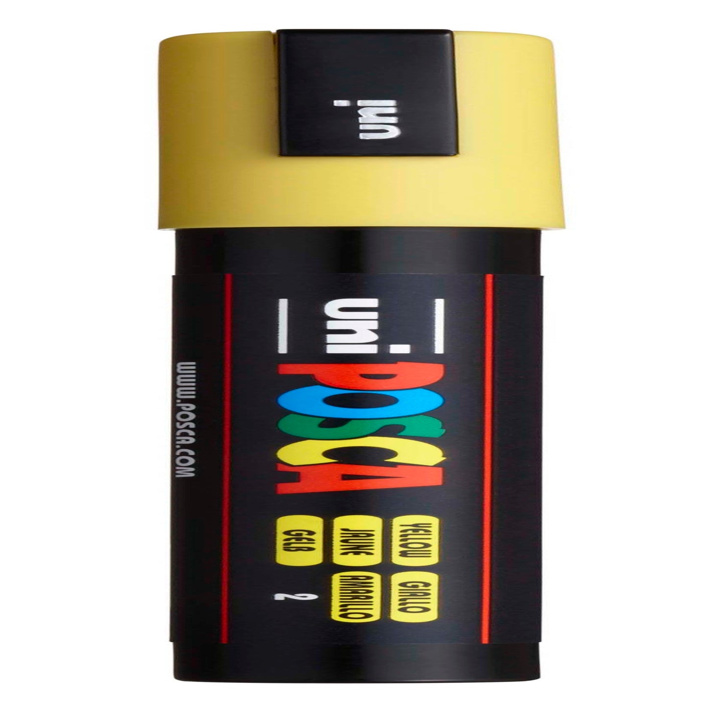 uni® POSCA PC-5M Water-Based Paint Markers, Reversible Medium Tip (1.8-2.5mm), Yellow