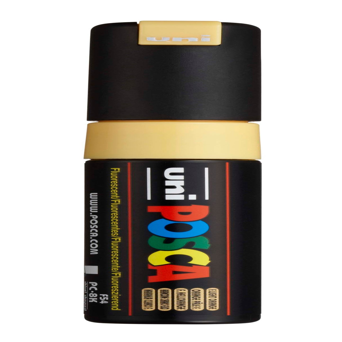 uni® POSCA PC-8K Water-Based Paint Markers, Broad Tip (8mm), Fluorescent Light Orange