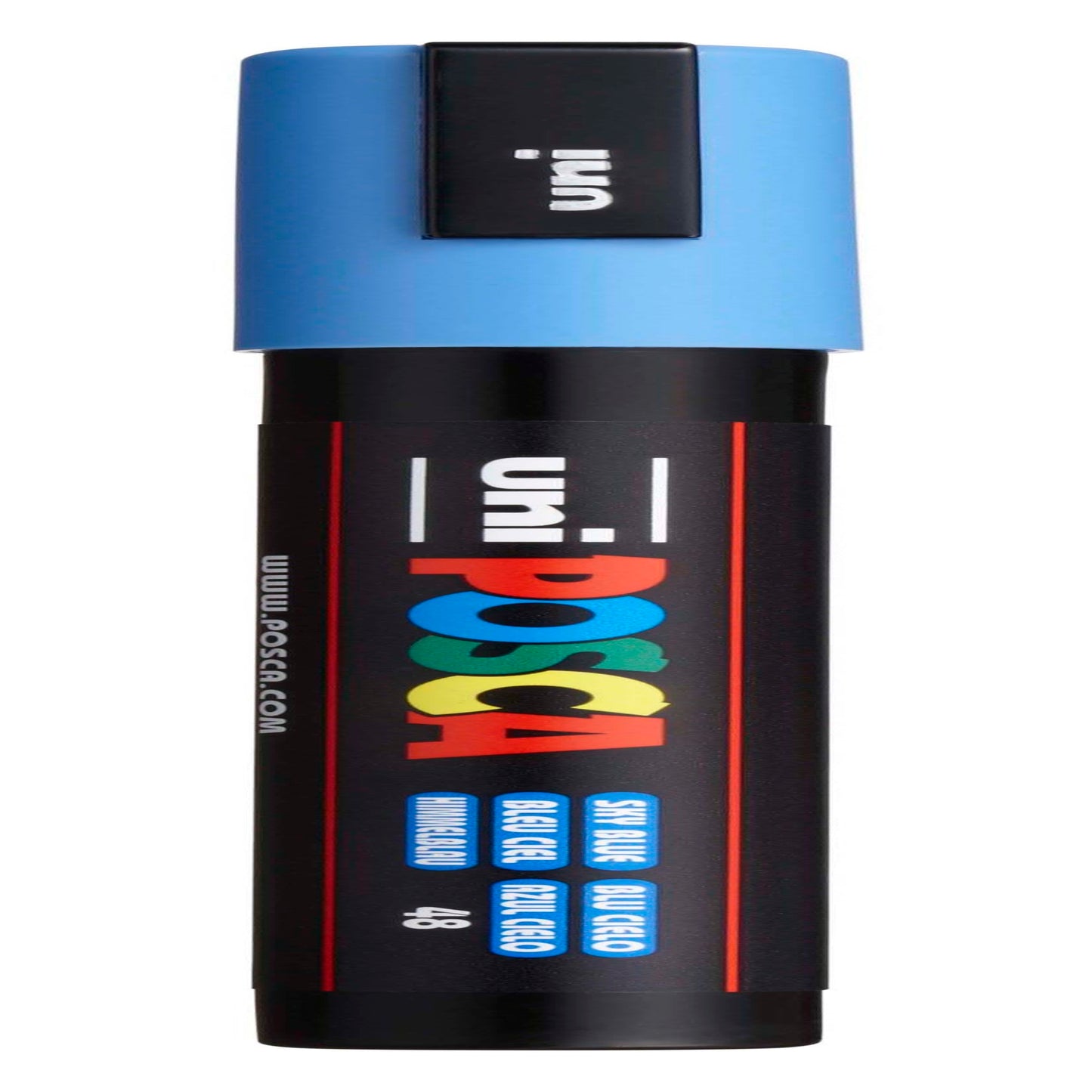 uni® POSCA PC-5M Water-Based Paint Markers, Reversible Medium Tip (1.8-2.5mm), Sky Blue