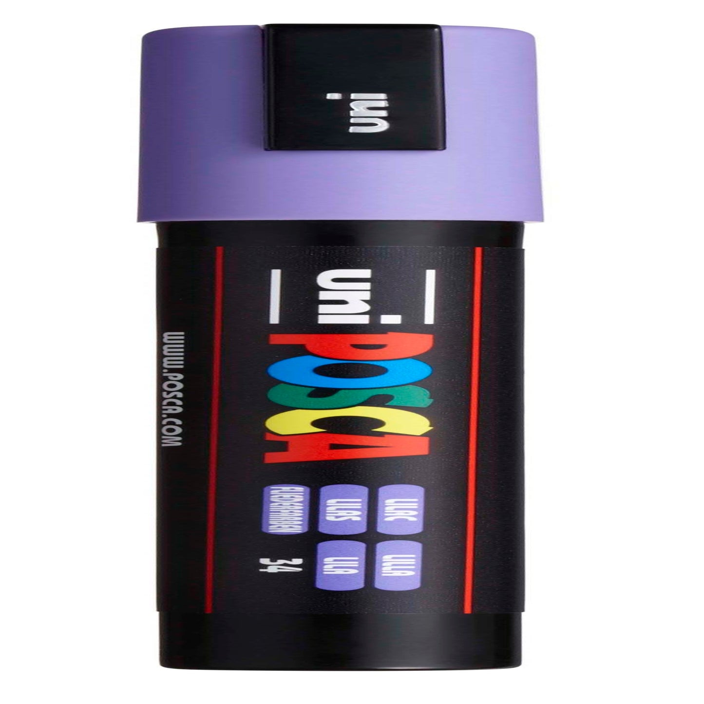 uni® POSCA PC-5M Water-Based Paint Markers, Reversible Medium Tip (1.8-2.5mm), Lilac