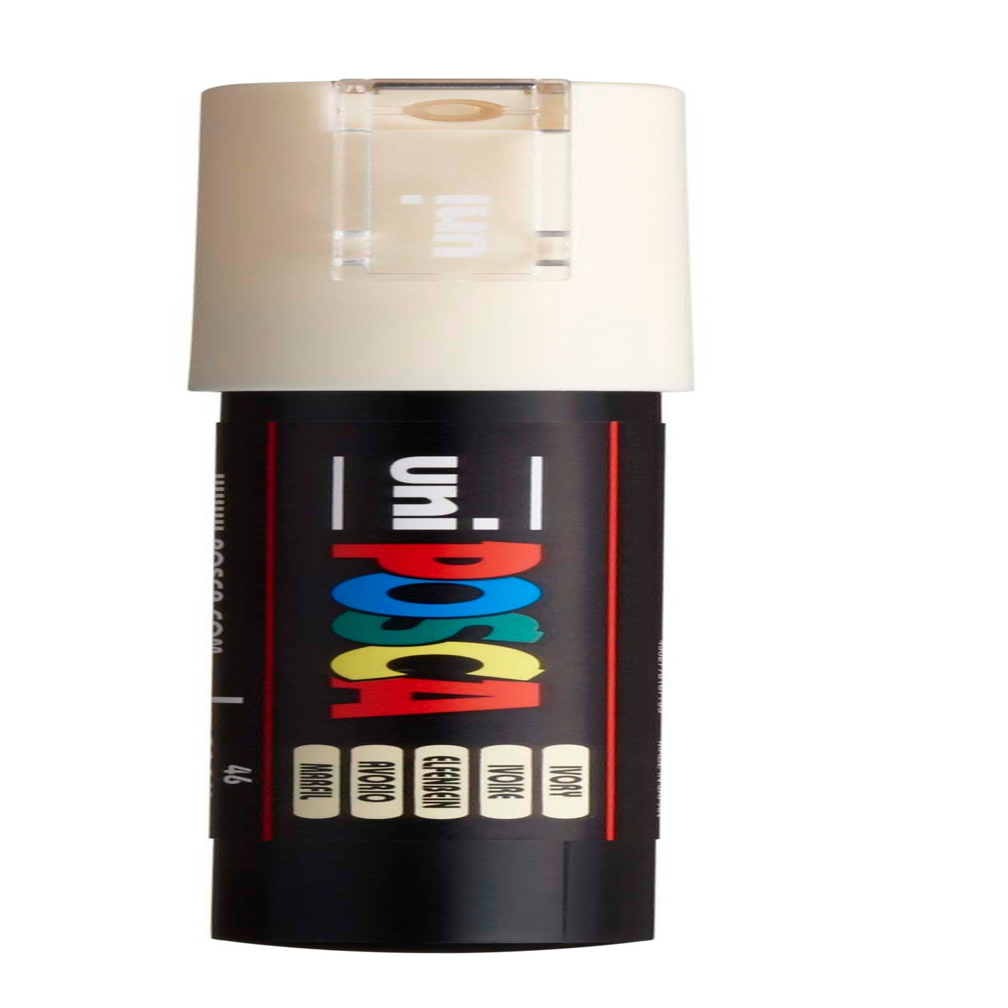 uni® POSCA PC-1M Water-Based Paint Markers, Extra Fine Tip (0.7mm), Ivory