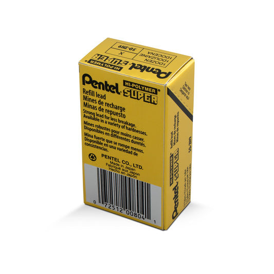 Pentel Super Hi-Polymer Lead Refill (0.9mm) Thick, 2H, 15 pcs/Tube (50-9-2H)