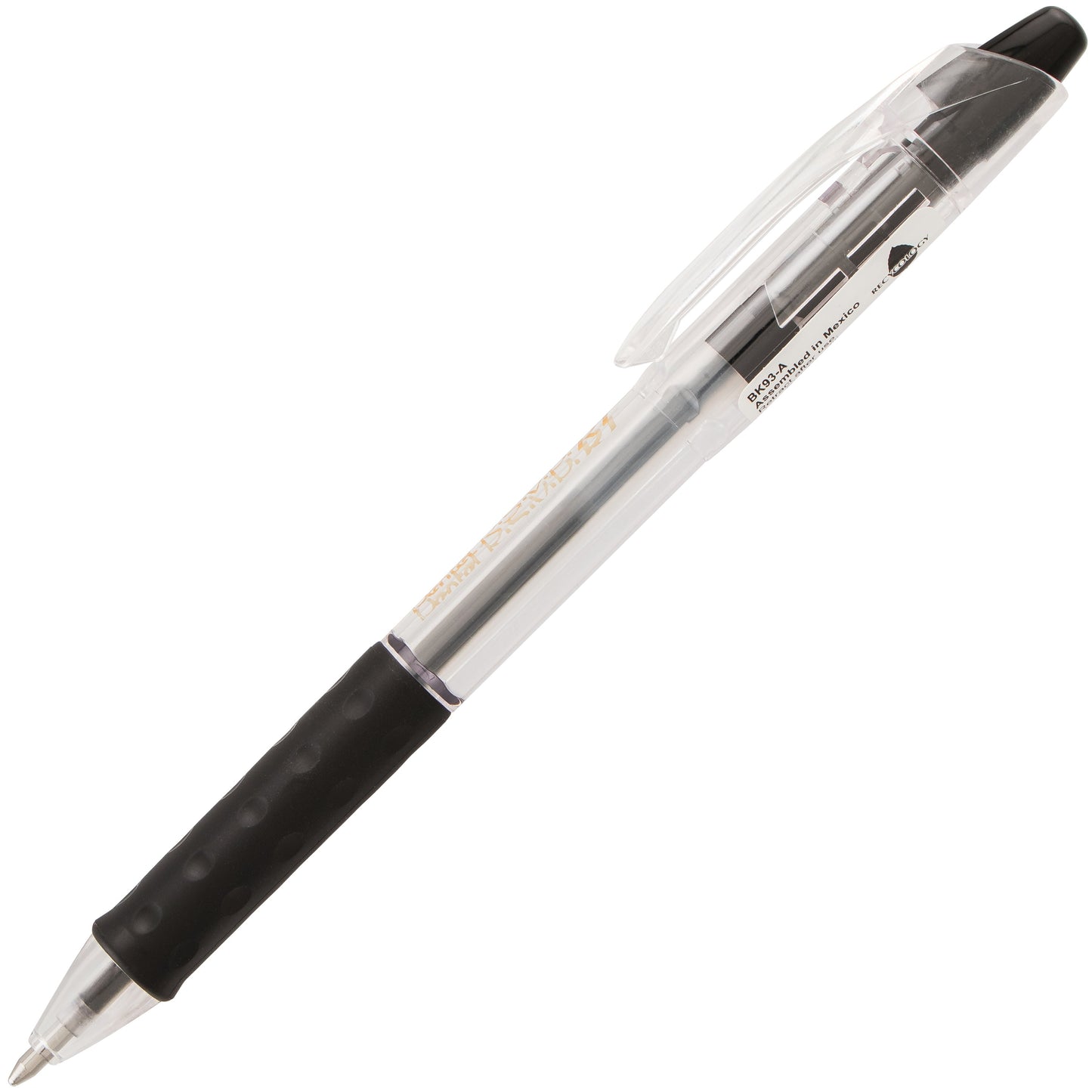 Pentel RSVP RT Retractable Ballpoint Pen, (1.0mm) Medium Line, Black Ink (BK93-A)