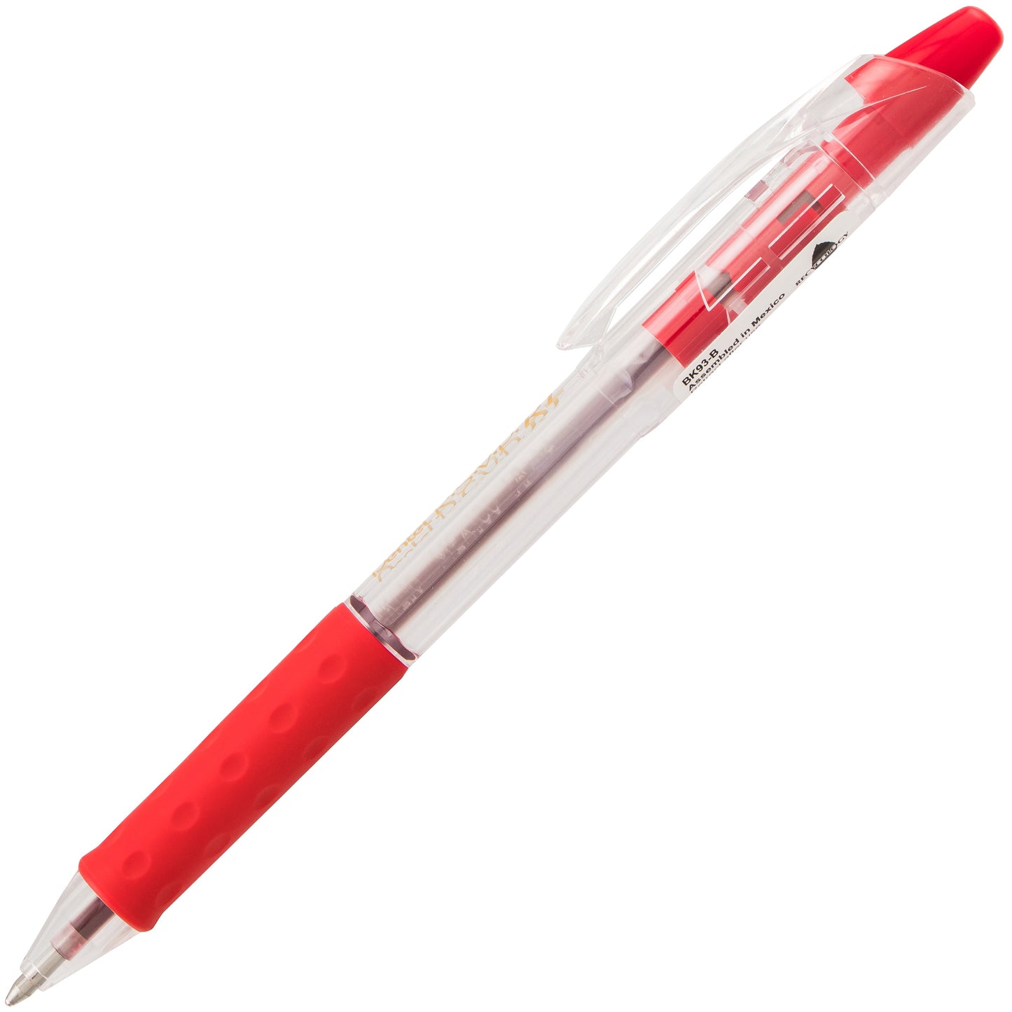 RSVP RT Retractable Ballpoint Pen, (1.0mm) Medium Line, Red Ink (BK93-B)