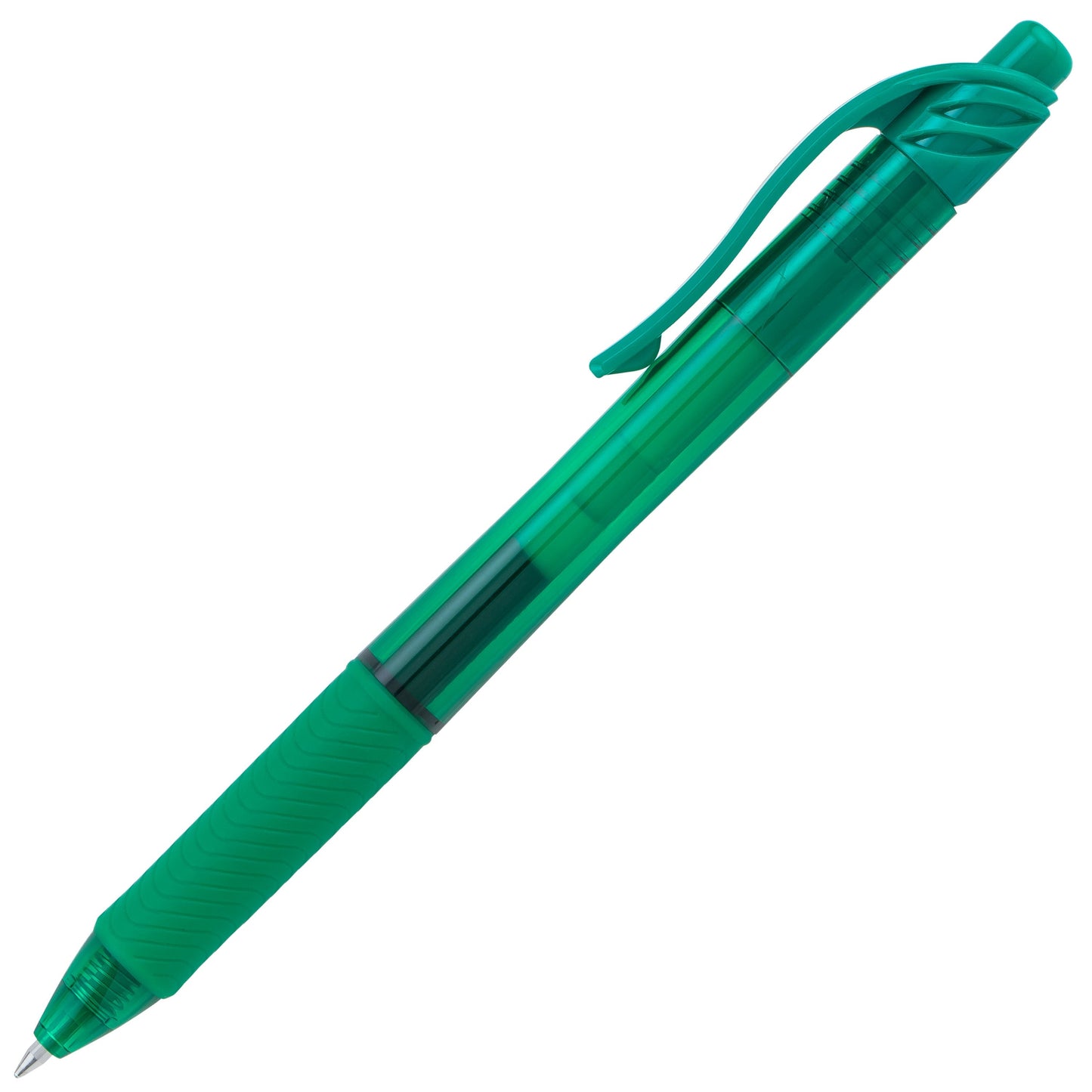 Pentel EnerGel-X Retractable Liquid Gel Pen, (0.7mm) Metal Tip, Medium Line, Green Ink (BL107-D), 48 Dozen