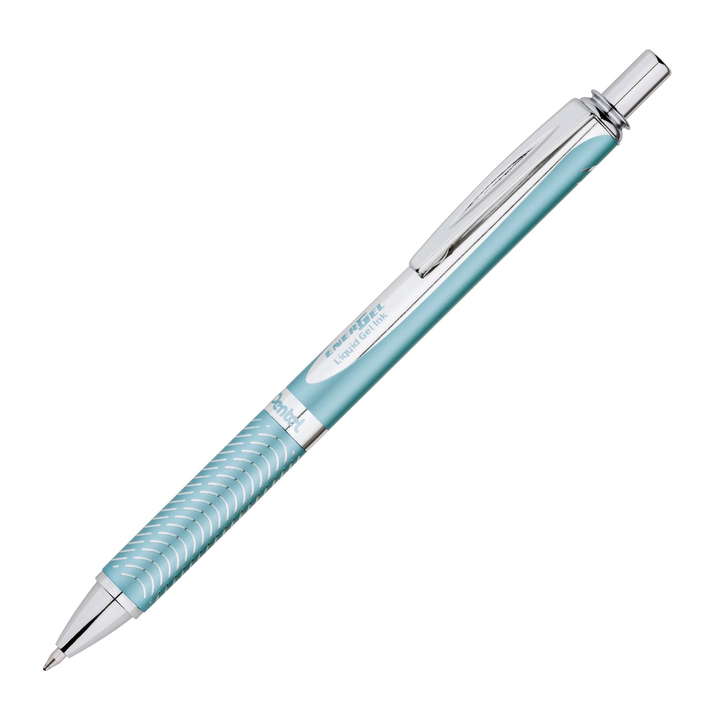 EnerGel Alloy Retractable Premium Liquid Gel Pen, (0.7mm) Aquamarine Barrel, Black Ink 1-Pk (BL407LSBPA)