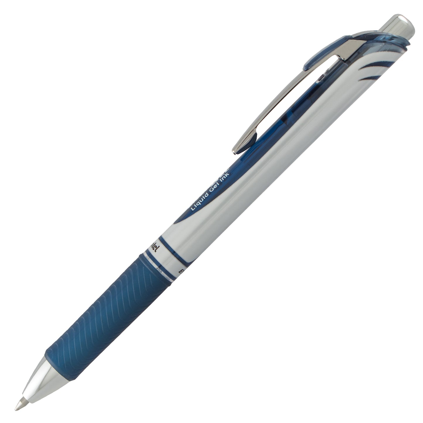 Pentel EnerGel RTX Retractable Liquid Gel Pen, (0.7mm) Metal Tip, Medium Line, Navy Blue Ink (BL77-CA)