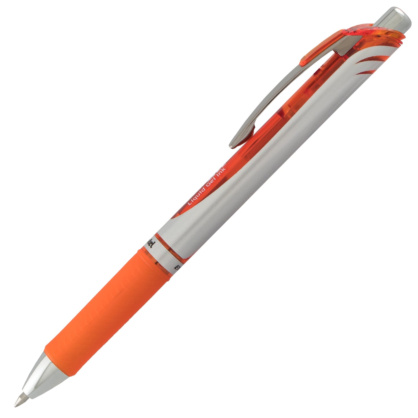 Pentel EnerGel RTX Retractable Liquid Gel Pen, (0.7mm) Metal Tip, Medium Line,Orange Ink (BL77-F)
