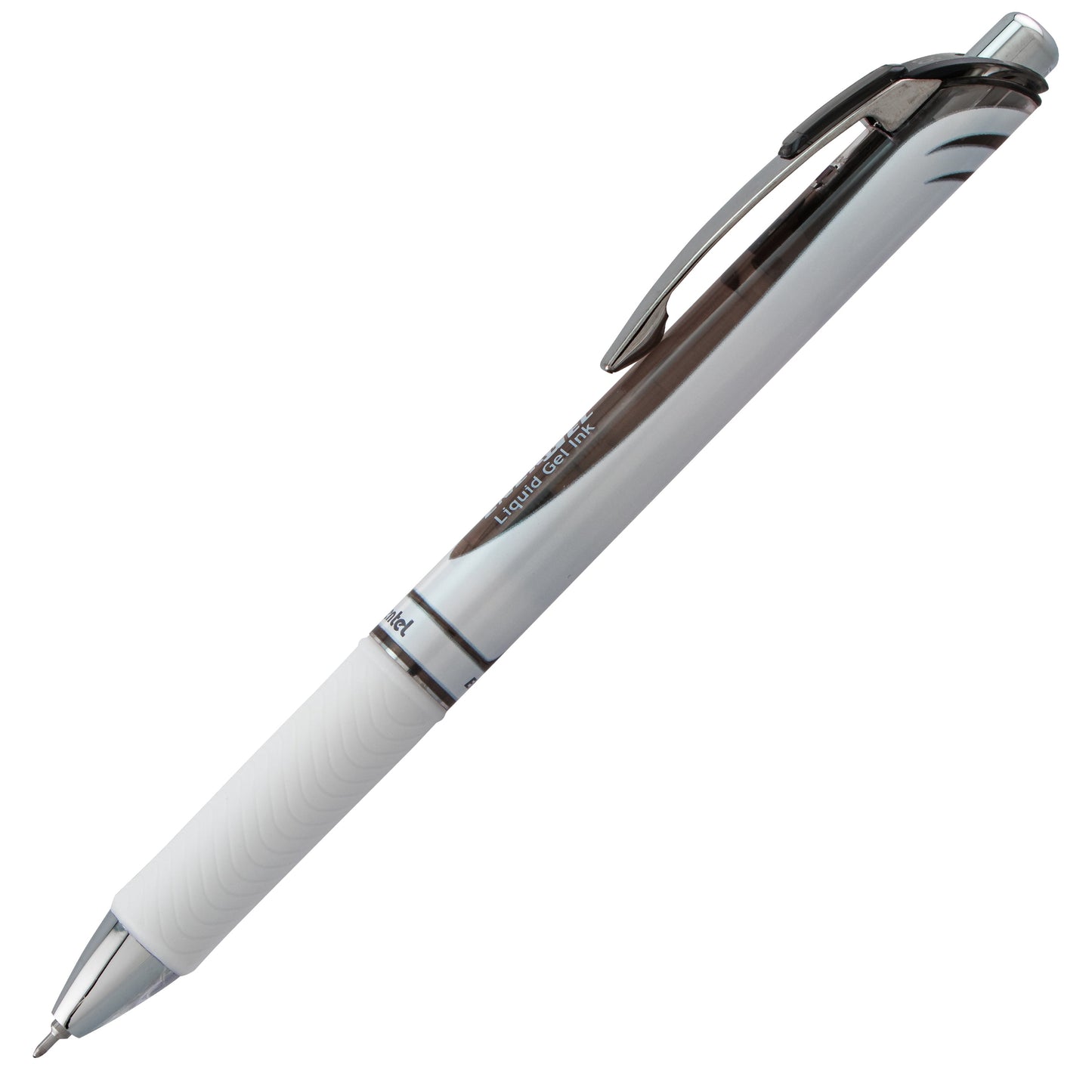 Pentel EnerGel Pearl Retractable (0.5mm) Needle Tip, Fine Line, Black Accent, Black Ink (BLN75PW-A), 48 Dozen