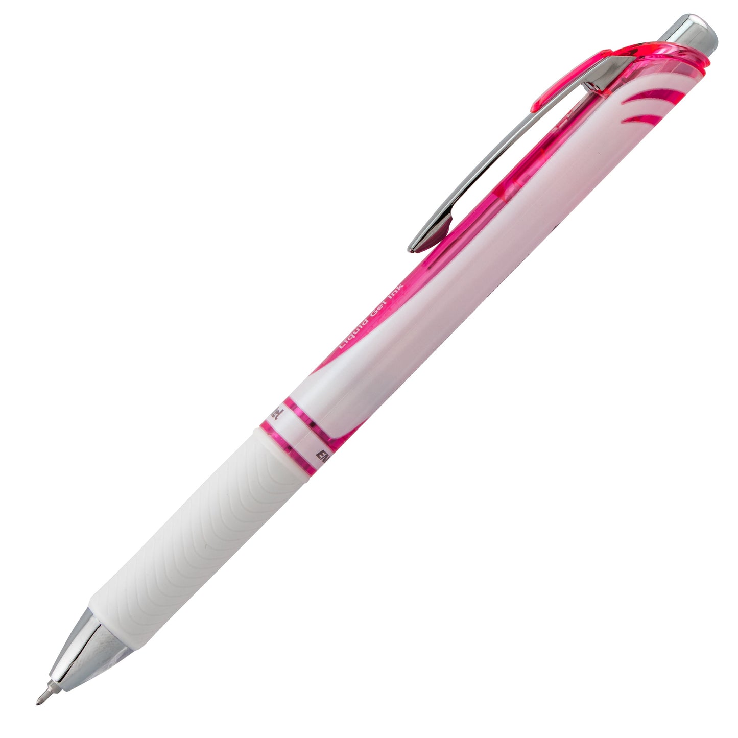 EnerGel Pearl Retractable (0.5mm) Needle Tip, Fine Line, Pink Accent, Black Ink (BLN75PWP-A)