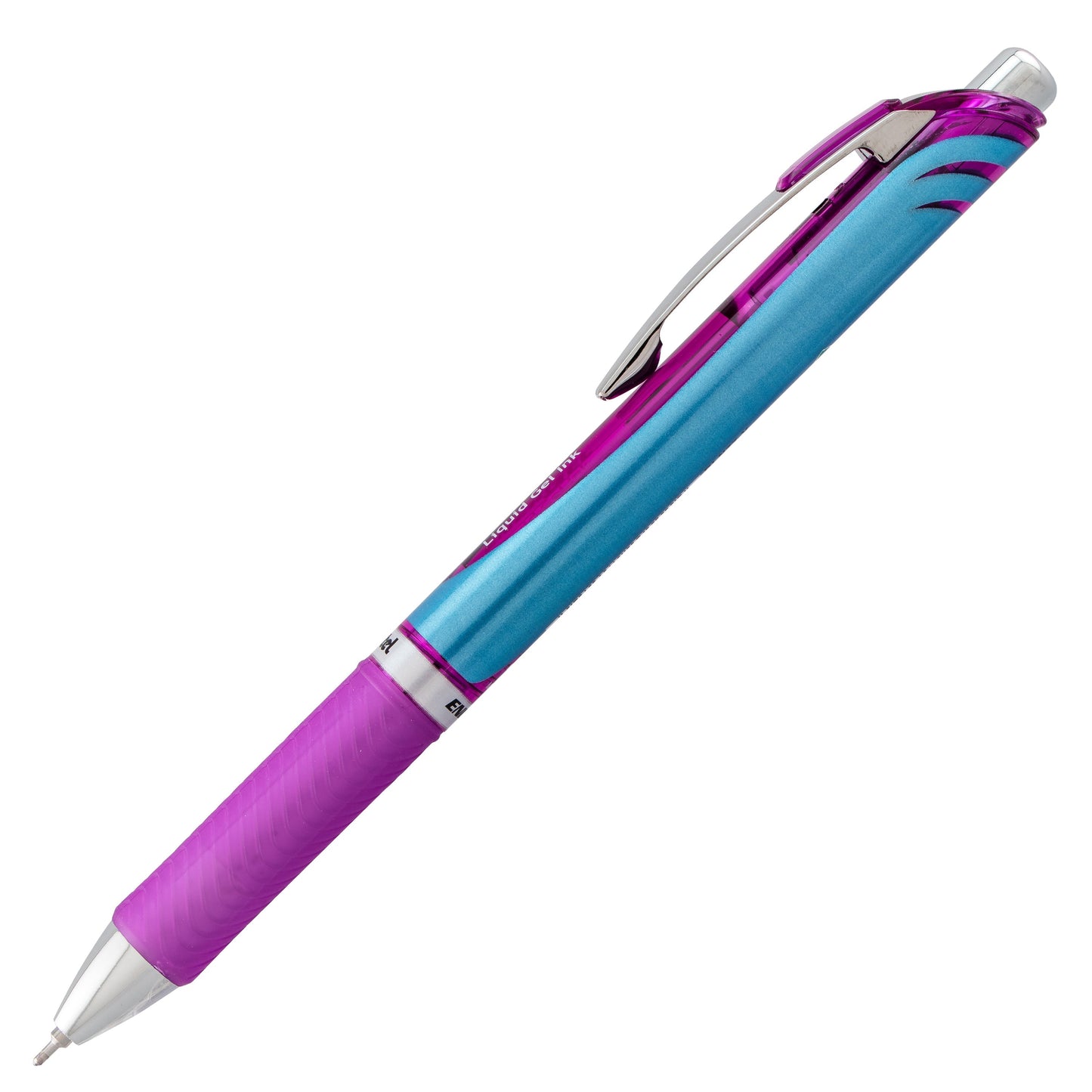 Pentel EnerGel RTX Retractable Liquid Gel Pen, (0.7mm) Needle Tip, Medium Line, Violet Ink (BLN77-V)