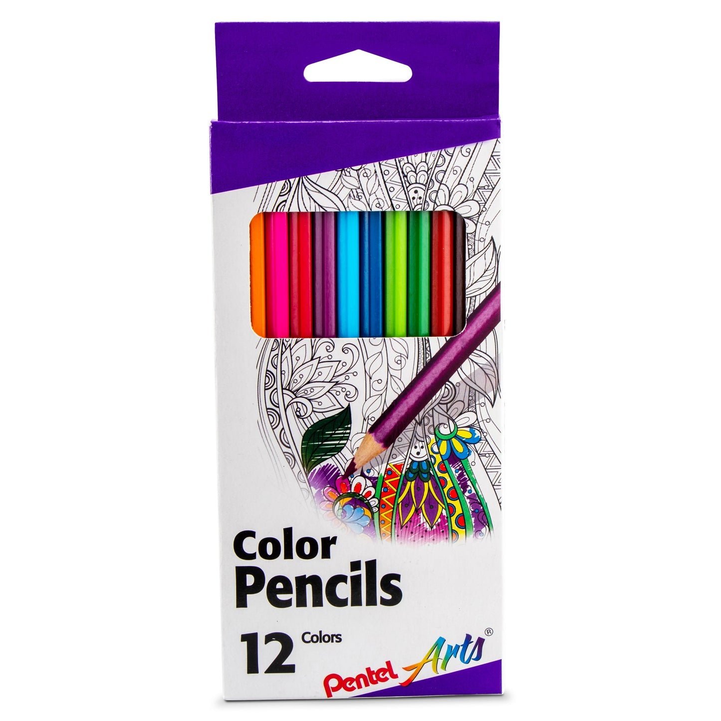 Pentel Arts Color Pencils - Assorted Colors,12-Pk (CB8-12)