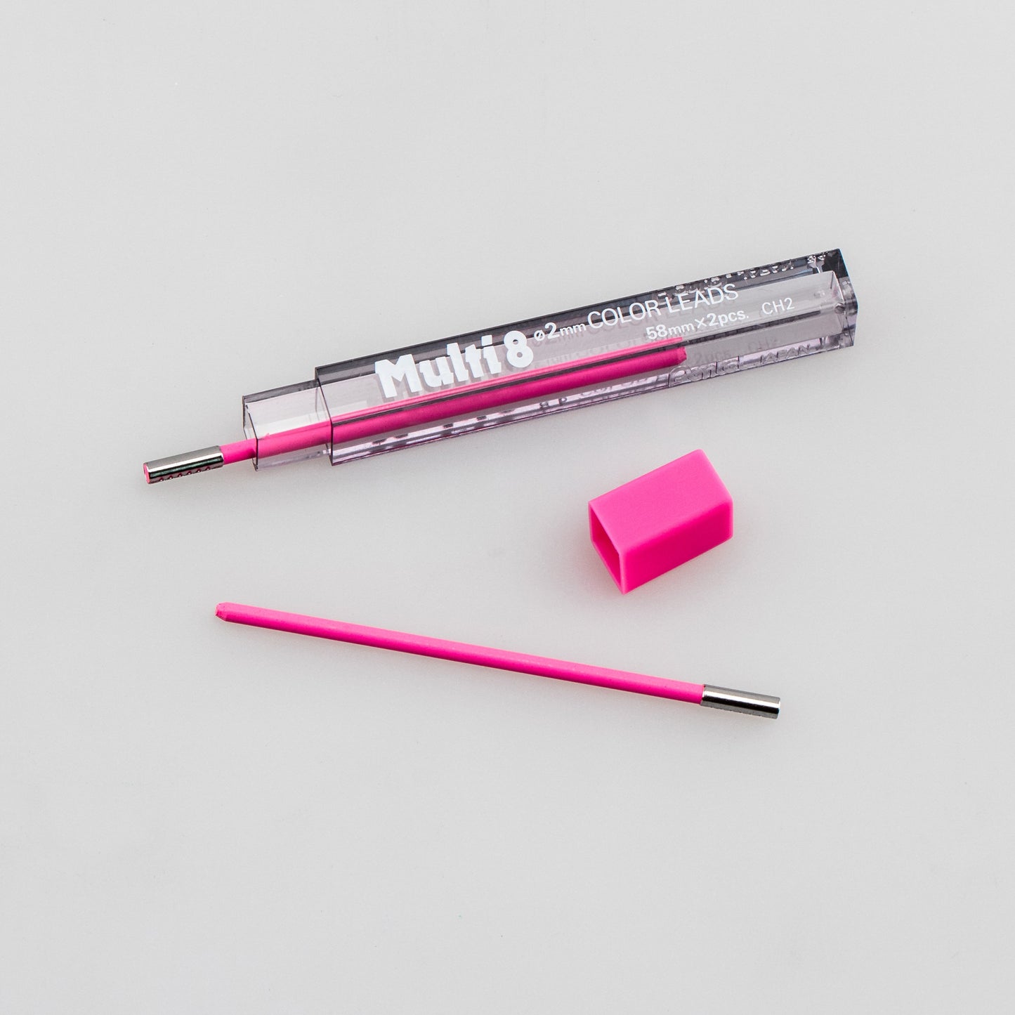 Pentel Arts 8 Colour Pencil Lead Refill (2.0mm), Pink, 2 pcs/Tube (CH2-P)