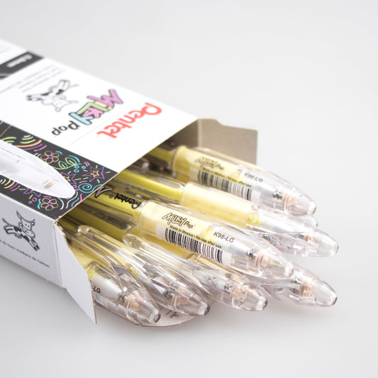 Milky Pop Pastel Gel Pen, (0.8mm) Medium Line, Yellow Ink (K98-LG)