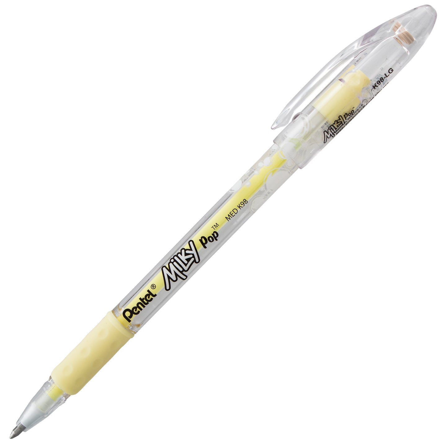 Milky Pop Pastel Gel Pen, (0.8mm) Medium Line, Yellow Ink (K98-LG)