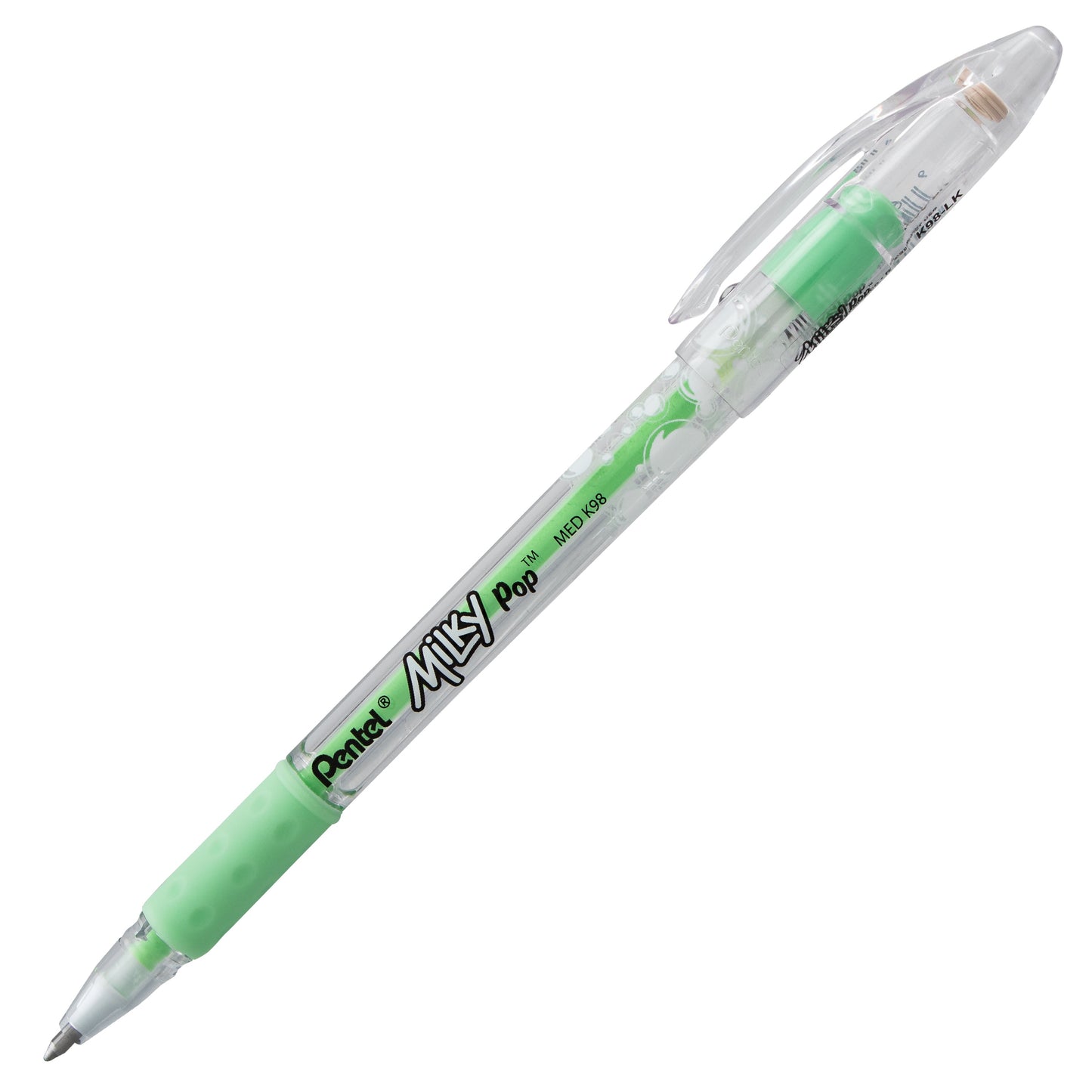 Milky Pop Pastel Gel Pen, (0.8mm) Medium Line, Mint Green Ink (K98-LK)