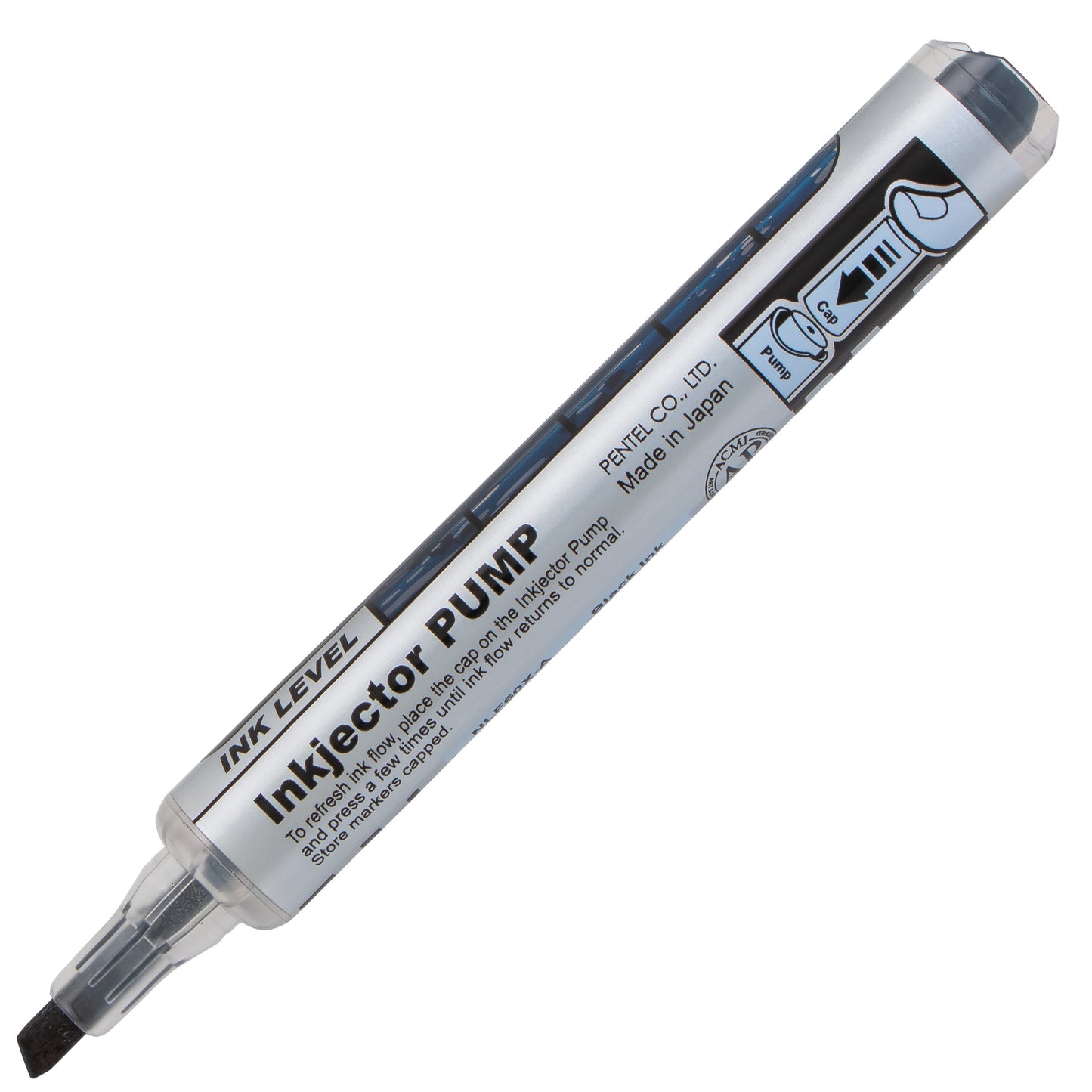 Markathon Pump Permanent Marker, Chisel Tip, Black Ink (NLF60X-A)