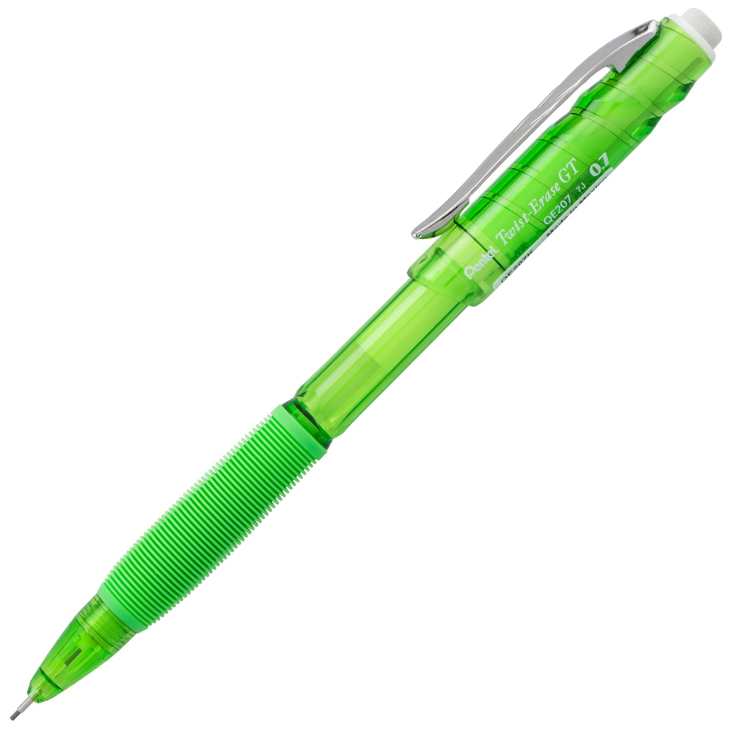 Twist-Erase GT (0.7mm) 1-CLICK Mechanical Pencil Transparent Lime Green (QE207K)