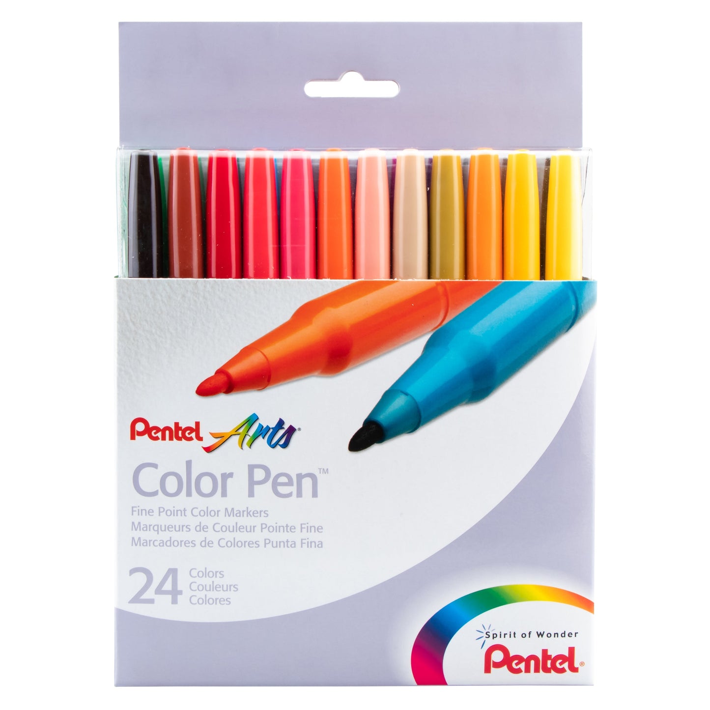 Pentel Arts Color Pen 24-Color Set (S360-24), 24 Each