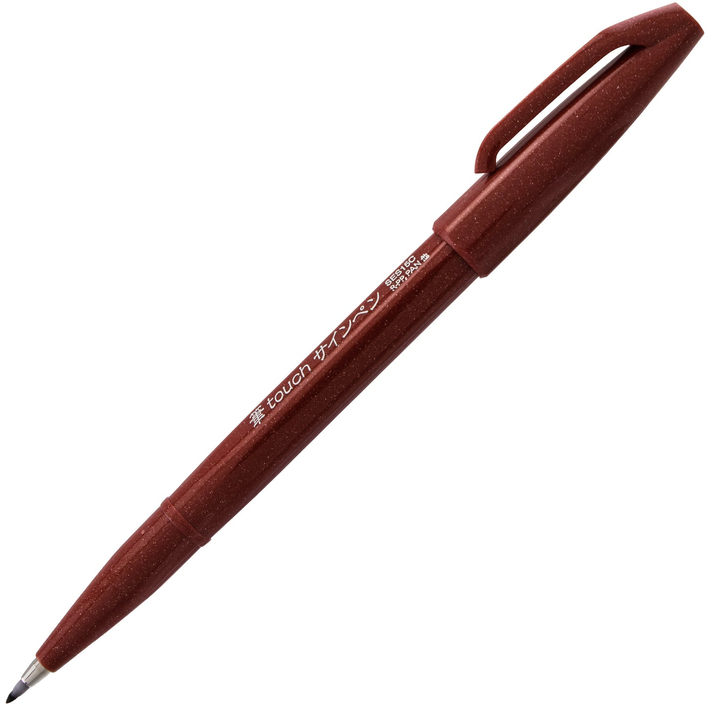 Pentel Arts Sign Pen Brush Tip, Brown Ink (SES15C-E)