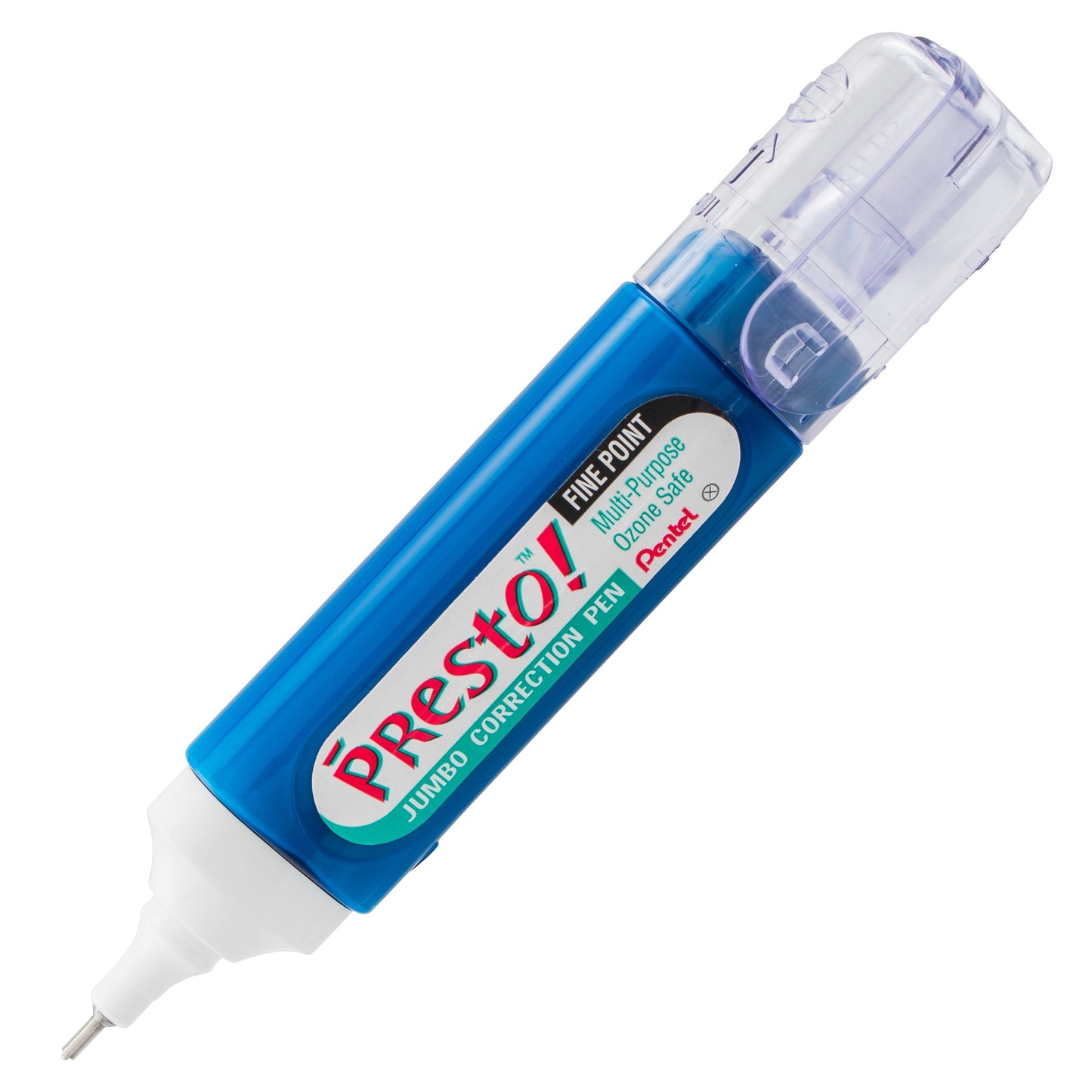 Pentel Presto! Jumbo Correction Pen Fine Point Metal Tip 12 ml/0.4 fl.oz. (ZL31-W)