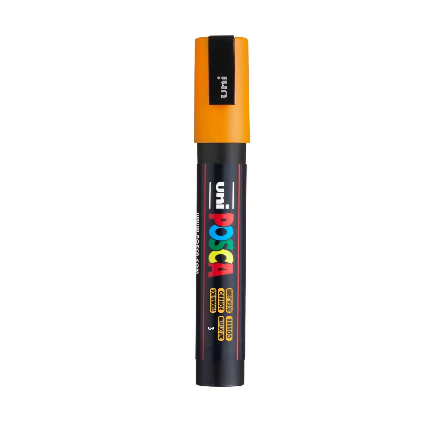 uni® POSCA PC-3M Water-Based Paint Markers, Reversible Fine Tip (0.9-1.3mm), Bright Yellow