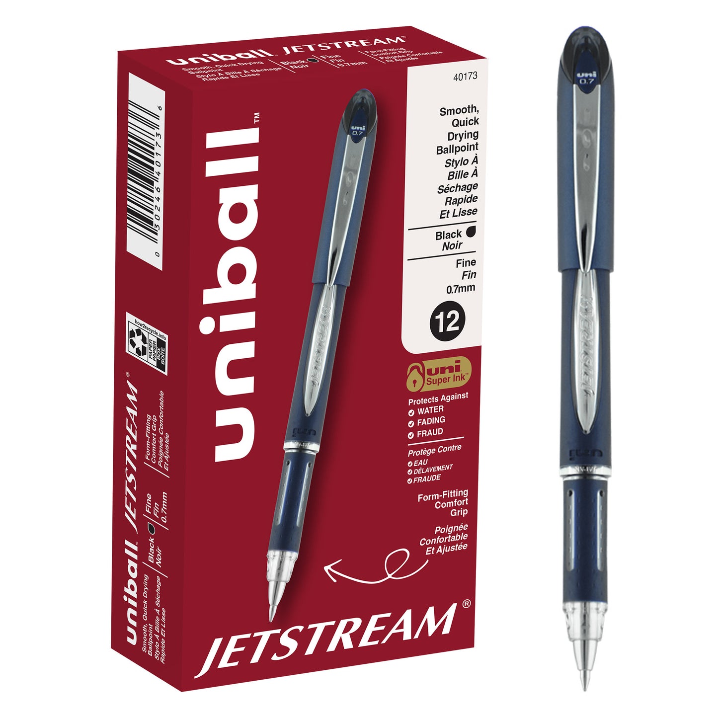 uniball™ Jetstream Ballpoint Pen, Fine Point (0.7mm), Black