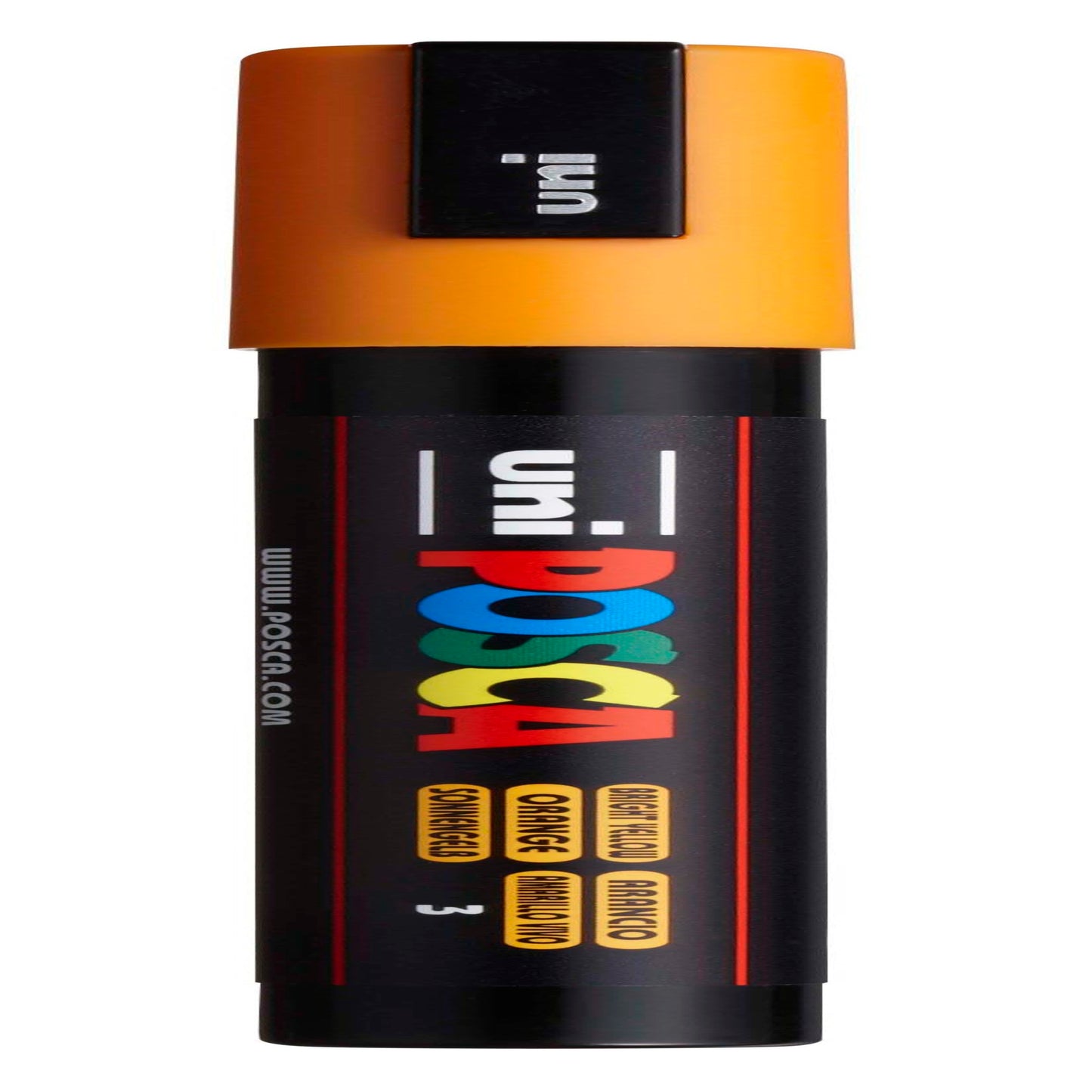 uni® POSCA PC-5M Water-Based Paint Markers, Reversible Medium Tip (1.8-2.5mm), Bright Yellow