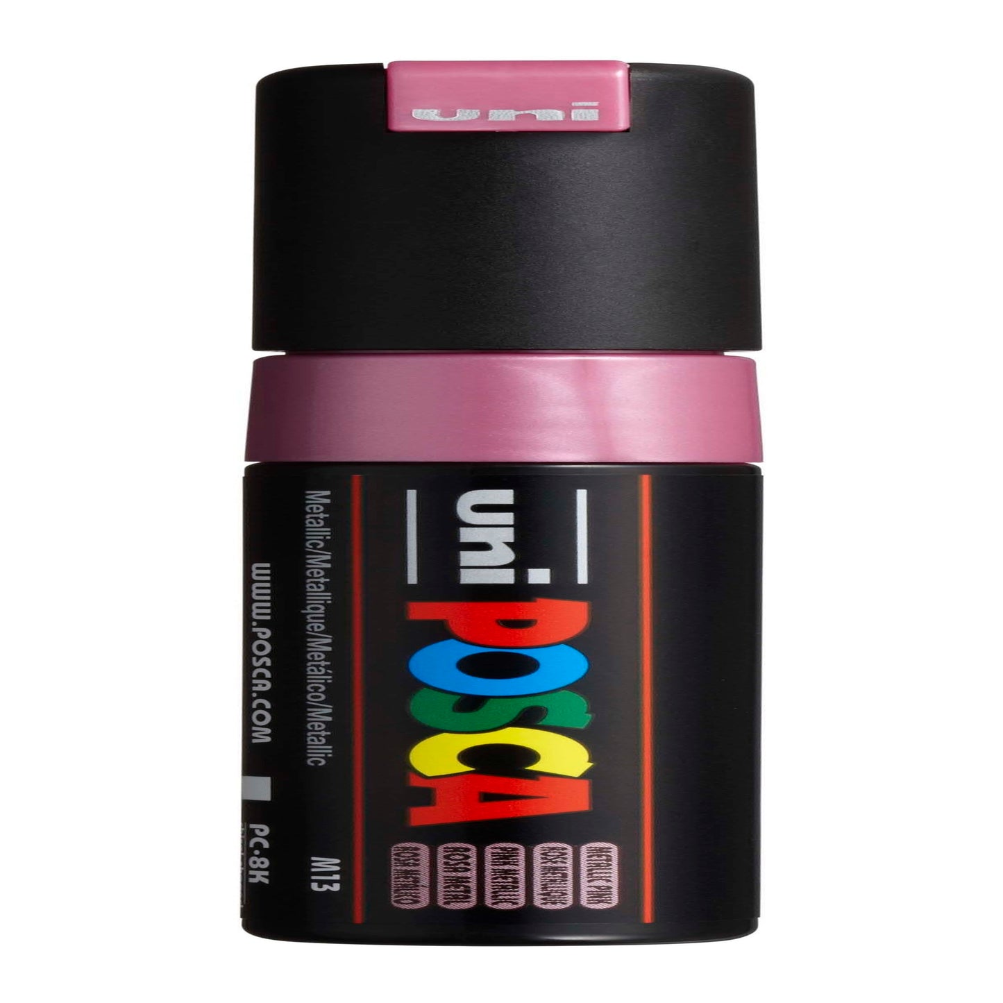 uni® POSCA PC-8K Water-Based Paint Markers, Broad Tip (8mm), Metallic Pink