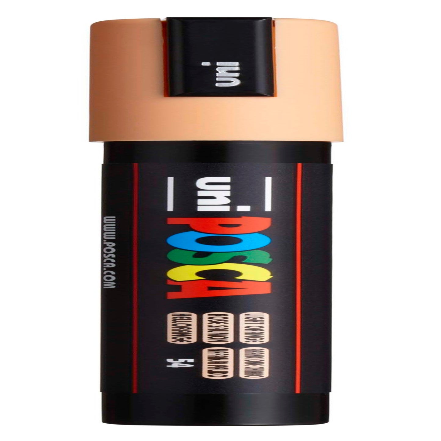 uni® POSCA PC-5M Water-Based Paint Markers, Reversible Medium Tip (1.8-2.5mm), Light Orange