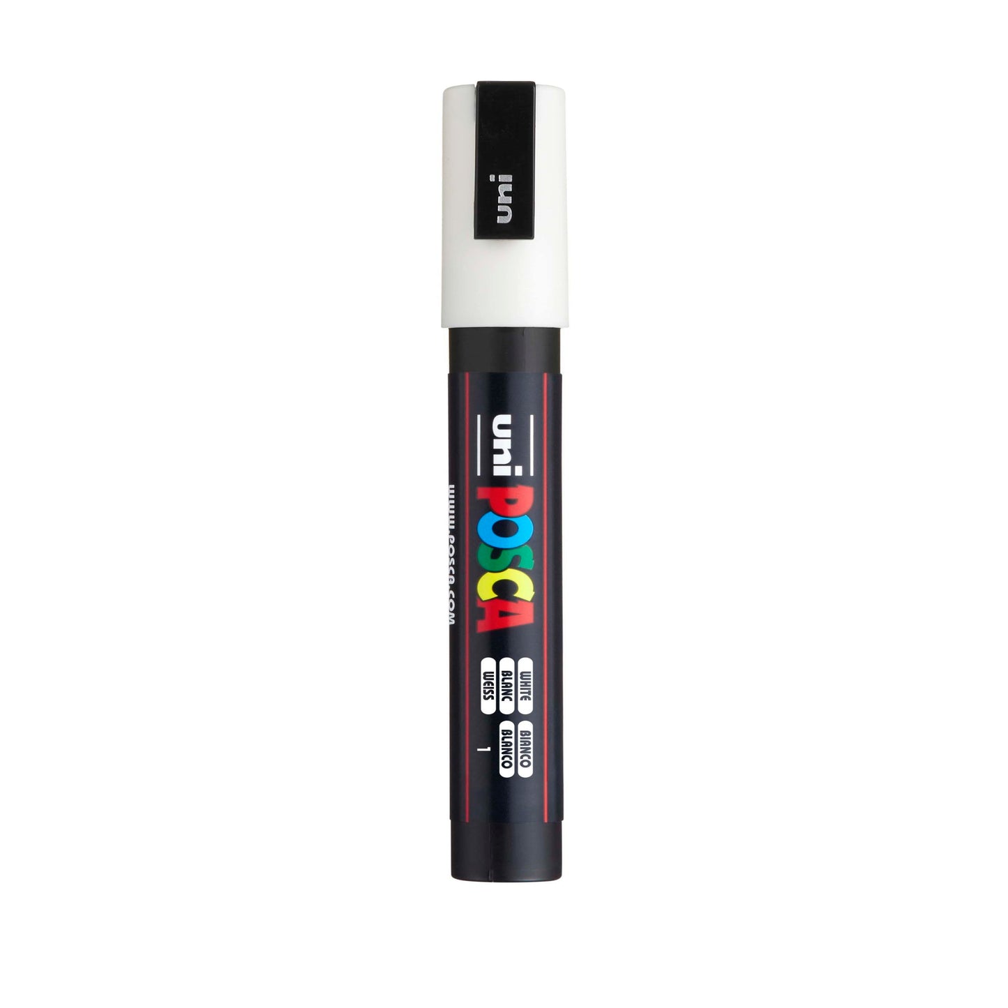 uni® POSCA PC-3M Water-Based Paint Markers, Reversible Fine Tip (0.9-1.3mm), White