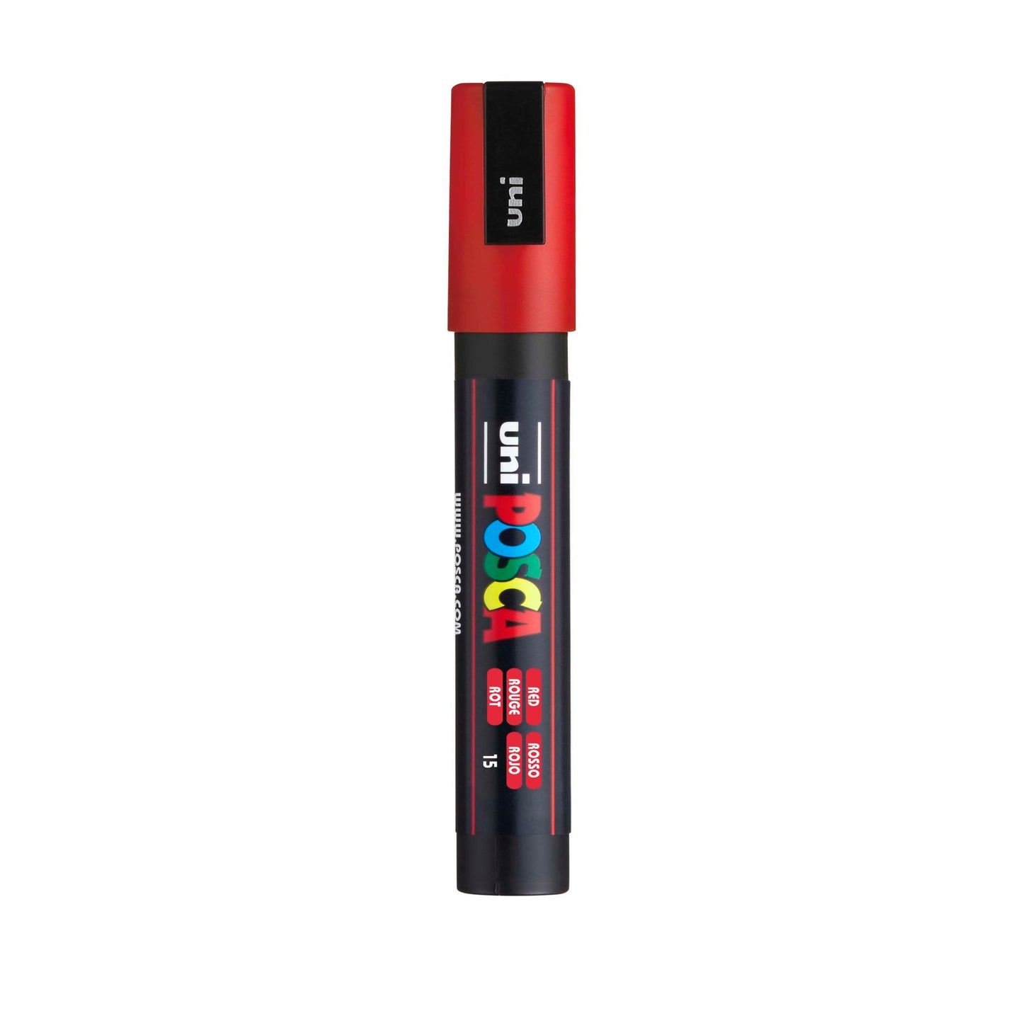 uni® POSCA PC-3M Water-Based Paint Markers, Reversible Fine Tip (0.9-1.3mm), Red