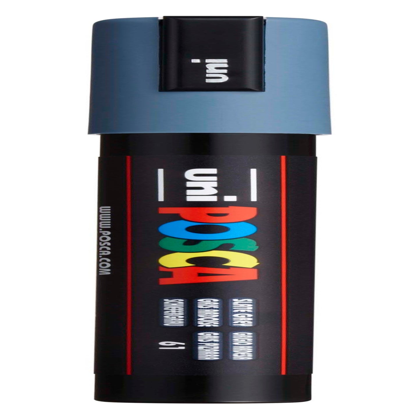 uni® POSCA PC-5M Water-Based Paint Markers, Reversible Medium Tip (1.8-2.5mm), Slate Grey