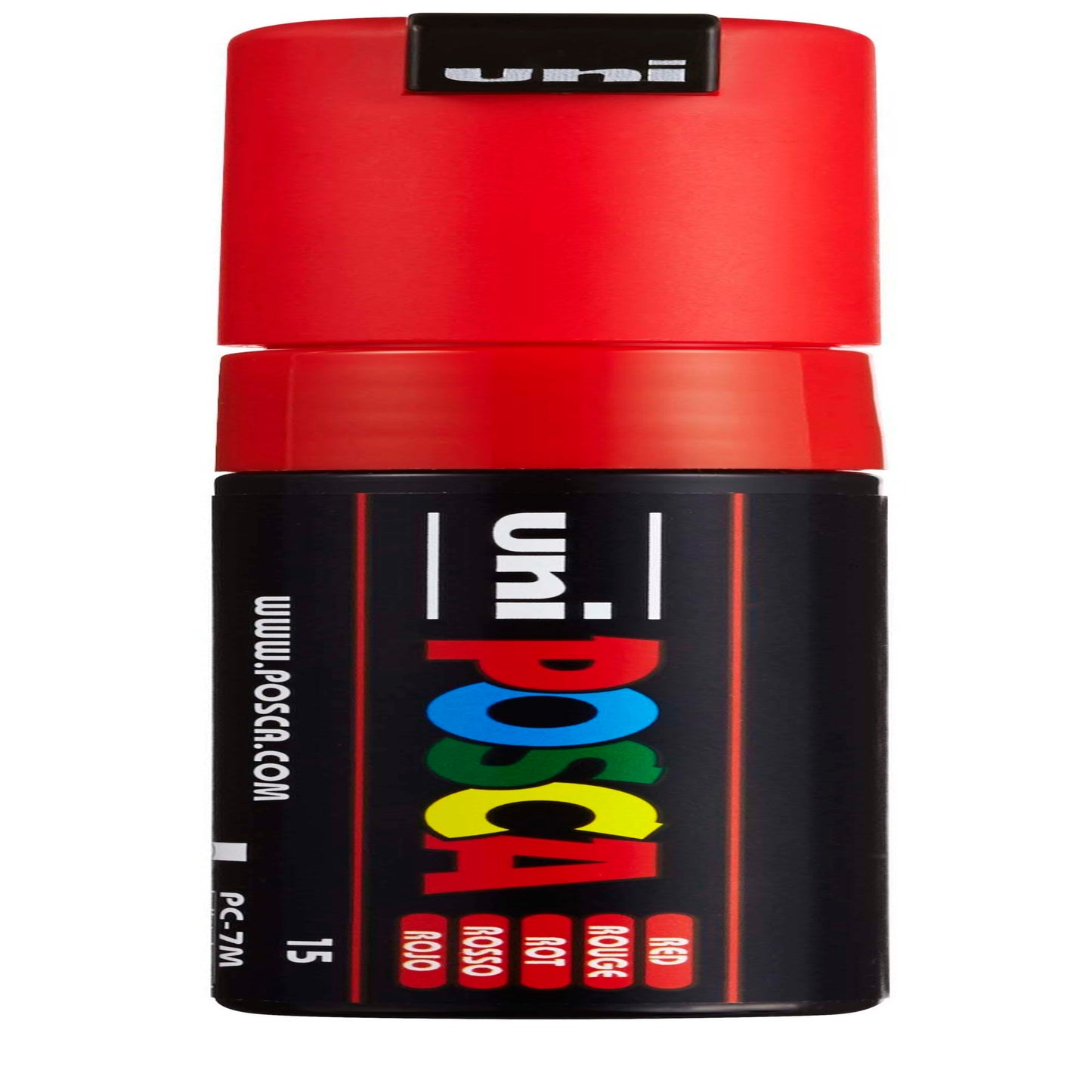uni® POSCA PC-7M Water-Based Paint Markers, Broad Tip (4.5-5.5mm), Red
