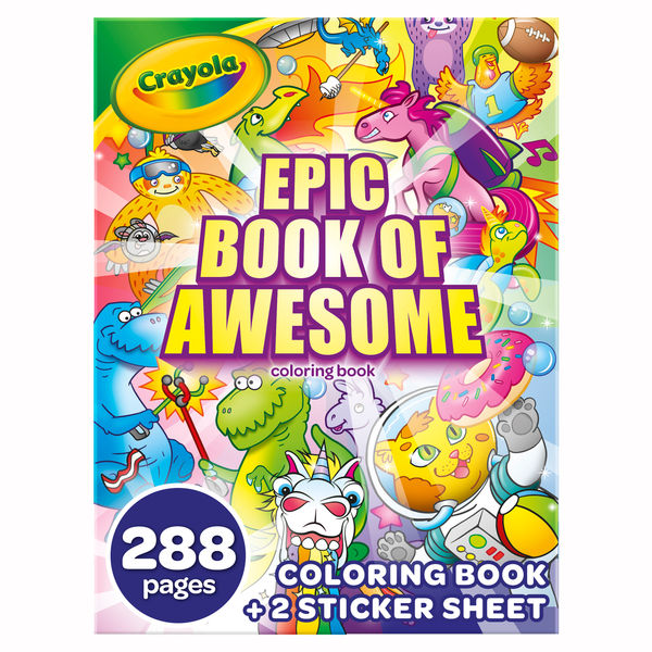 Crayola 288-Page Coloring Pages Epic Book of Awesome (04-0585)