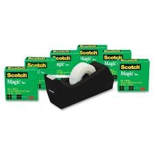 Scotch® Magic™ Tape with Dispenser 810K6C38, 3/4 in x 1000 in (19 mm x 25,4 m) 6 Pack With Dispenser