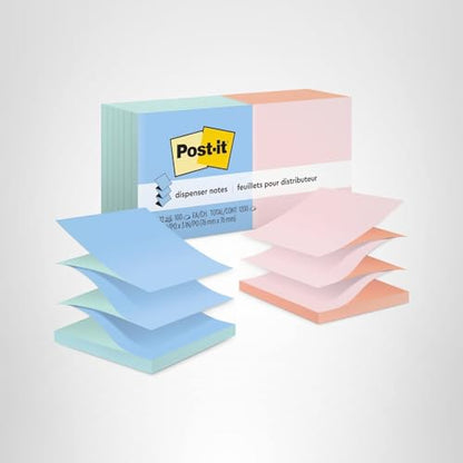 Post-it® Pop-up Notes R330-U-ALT, Alt Colors in Pads, 3 in x 3 in (76 mm x 76 mm), 100% PEFC, SGSCH-PEFC-COC-110078